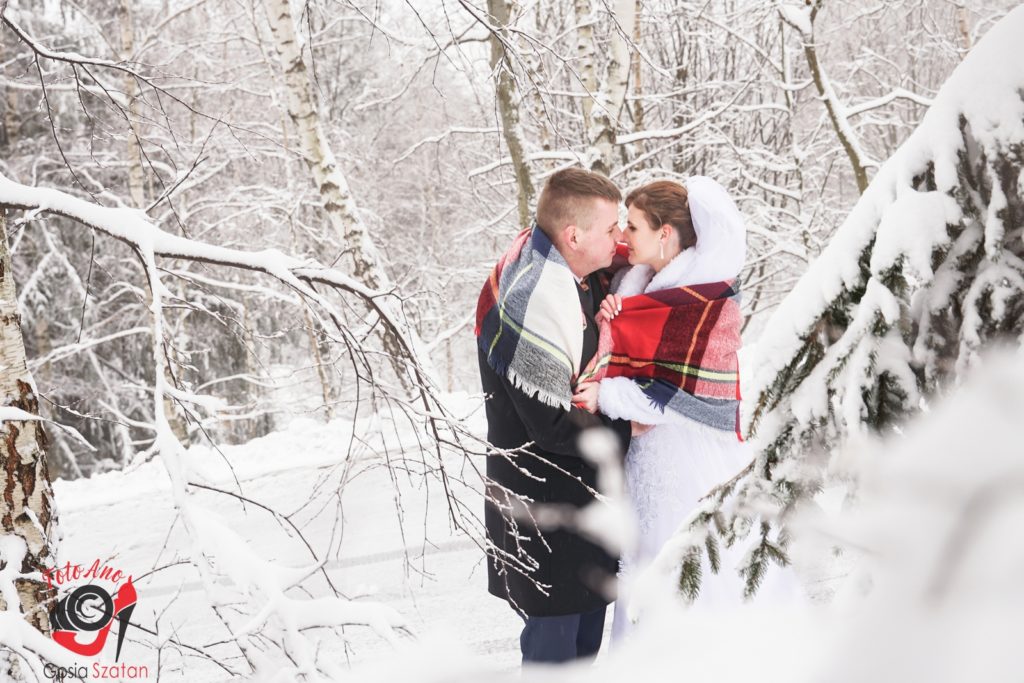 Sesja ślubna w zimie - FotoAno